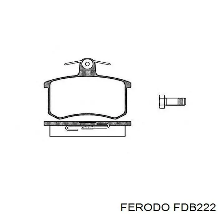 Задние тормозные колодки FDB222 Ferodo