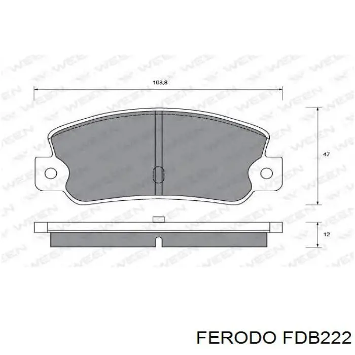 Купить FDB222 Ferodo Колодки тормозные задние, дисковые