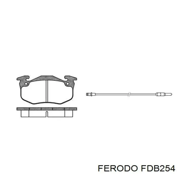 Передние тормозные колодки FDB254 Ferodo