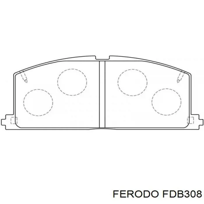 Pastillas de freno delanteras FDB308 Ferodo