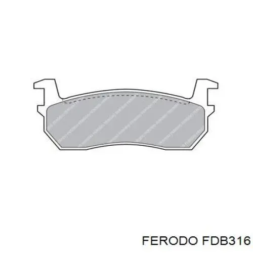 Pastillas de freno delanteras FDB316 Ferodo