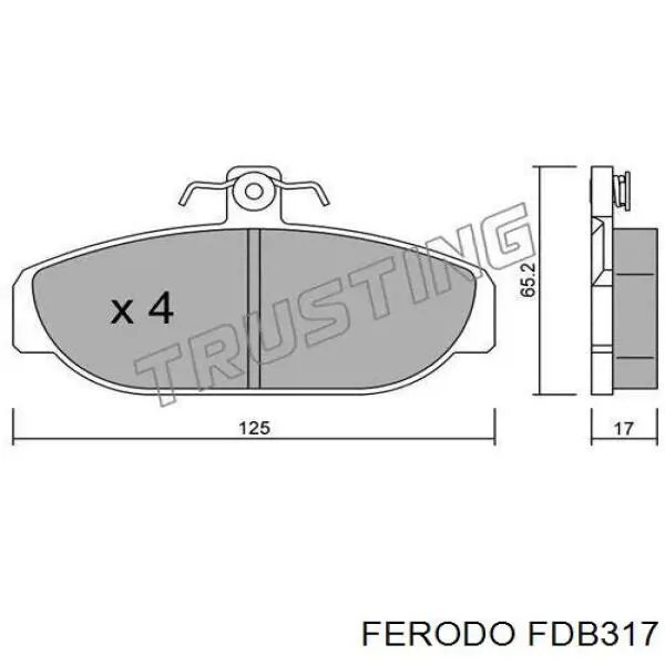Колодки Ferodo FDB317 цена, от 17.76 USD