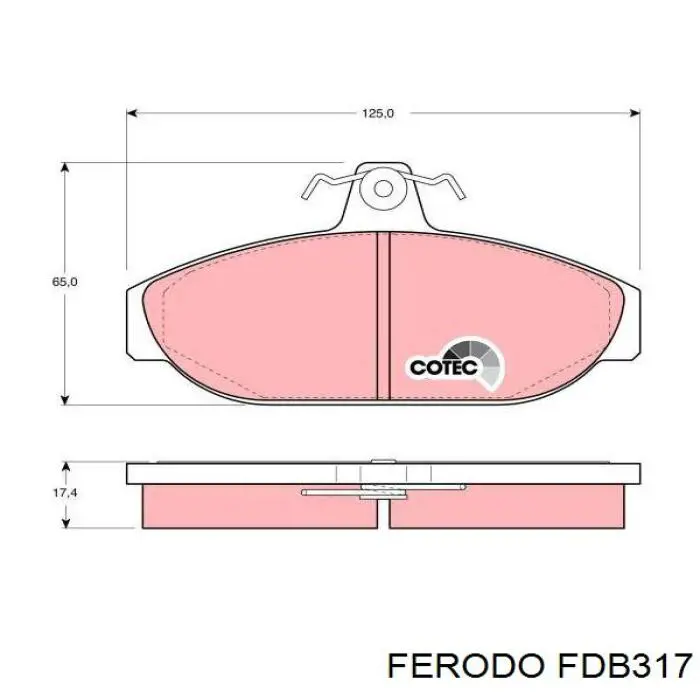 Купить FDB317 Ferodo Колодки тормозные