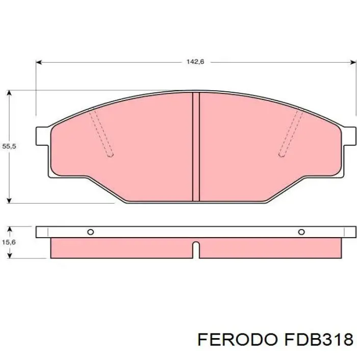Колодки Ferodo FDB318 цена, от 12.67 USD