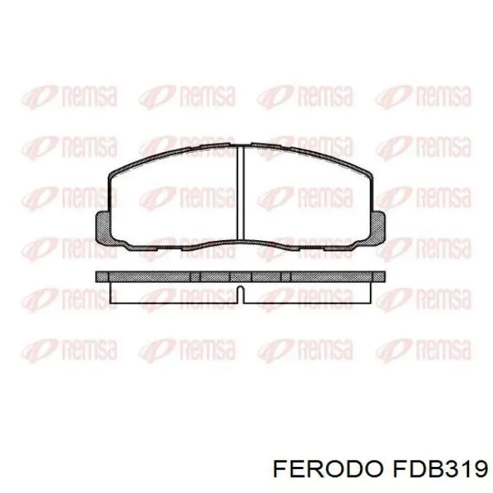 Передние тормозные колодки FDB319 Ferodo