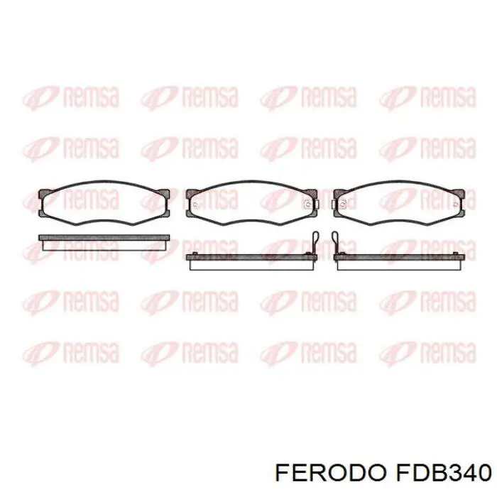 FDB340 Ferodo колодки тормозные передние дисковые