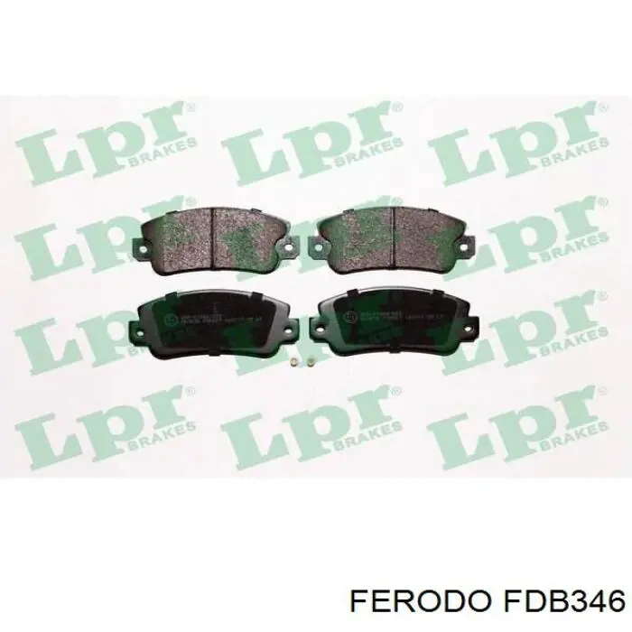 FDB346 Ferodo колодки тормозные передние дисковые