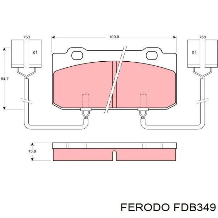 Передние тормозные колодки 795357 Fiat/Alfa/Lancia