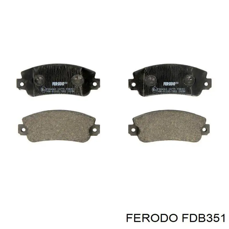 FDB351 Ferodo колодки тормозные передние дисковые