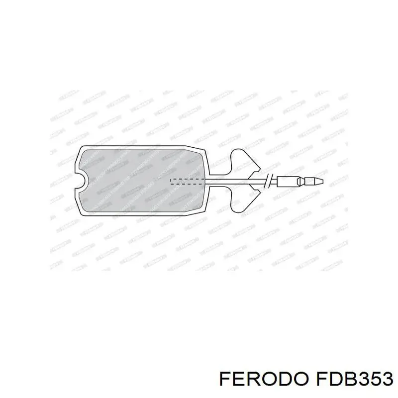 Задние тормозные колодки FDB353 Ferodo