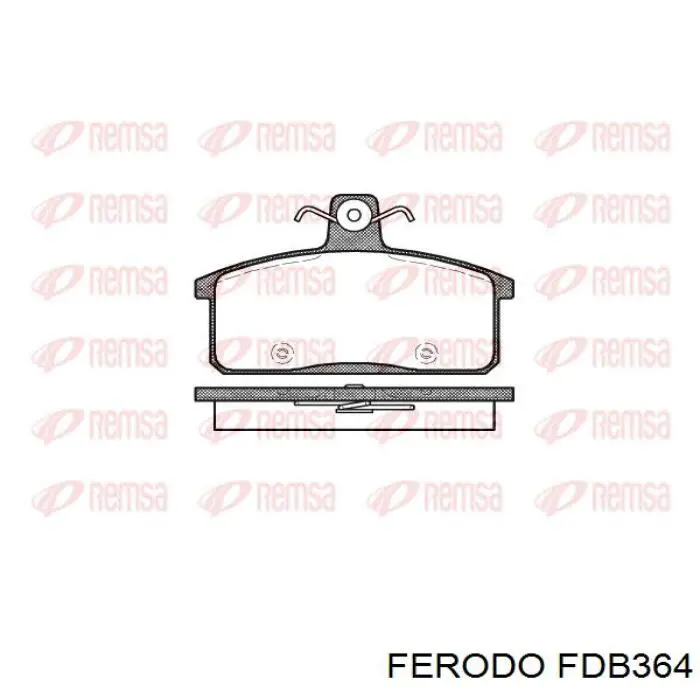 Передние тормозные колодки FDB364 Ferodo