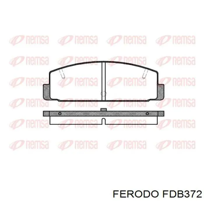 Задние тормозные колодки FDB372 Ferodo
