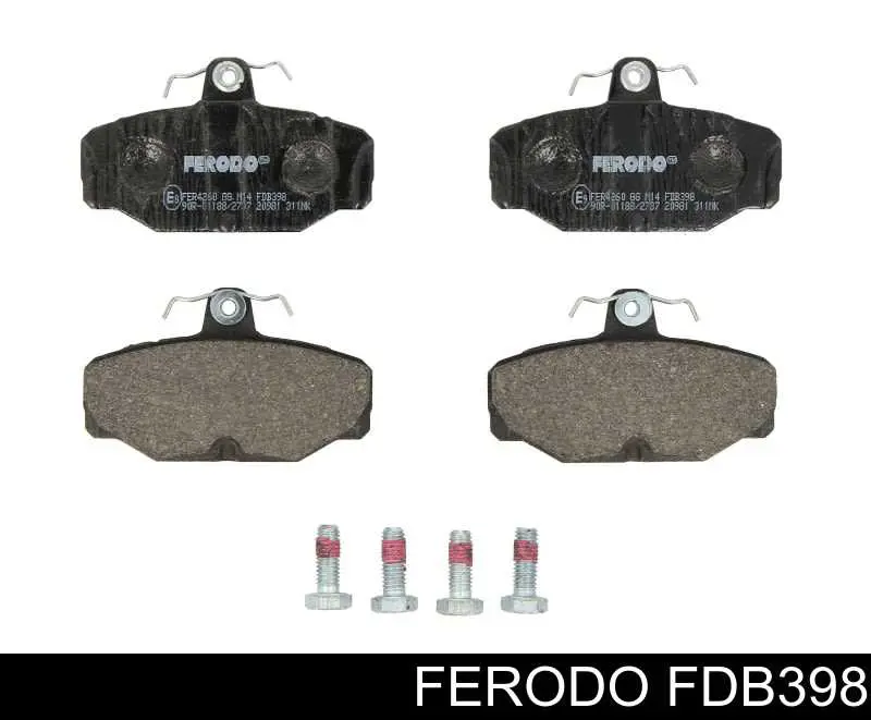 FDB398 Ferodo Колодки тормозные дисковые комплект