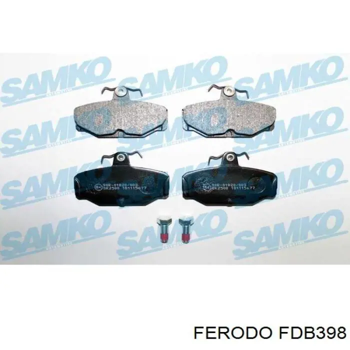 Купить FDB398 Ferodo Колодки тормозные задние, дисковые