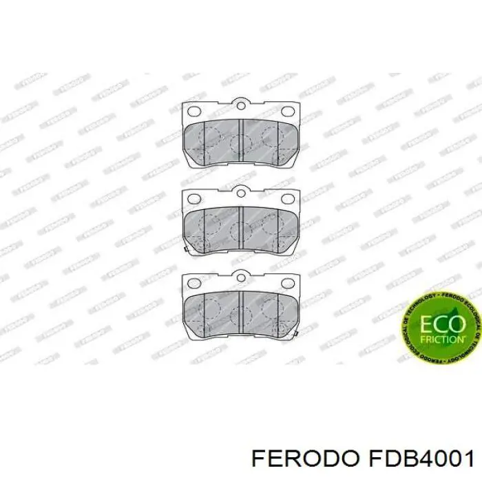 Pastillas de freno traseras FDB4001 Ferodo