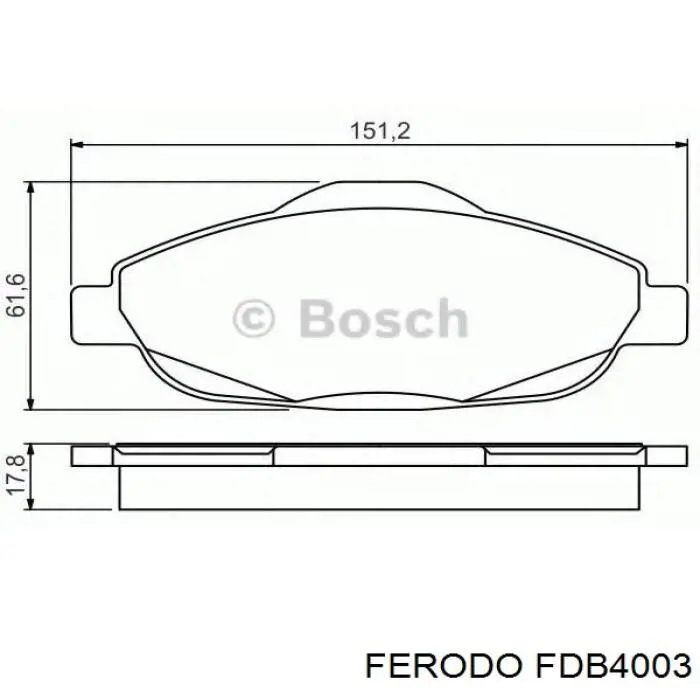 Тормозные колодки Ferodo FDB4003