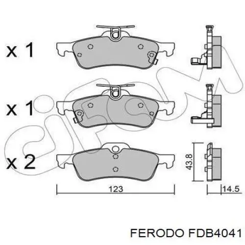 FDB4041 Ferodo колодки тормозные задние дисковые