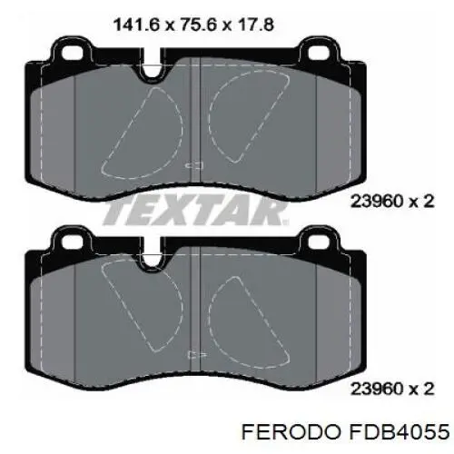 Тормозные колодки Ferodo FDB4055