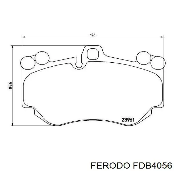 Pastillas de freno delanteras FDB4056 Ferodo