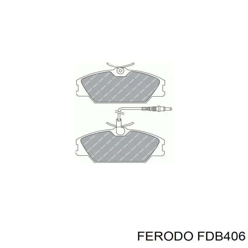 Колодки гальмівні передні, дискові FDB406 Ferodo