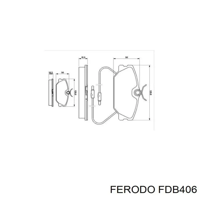 FDB406 Ferodo Колодки передние
