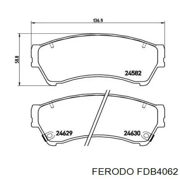 Pastillas de freno delanteras FDB4062 Ferodo