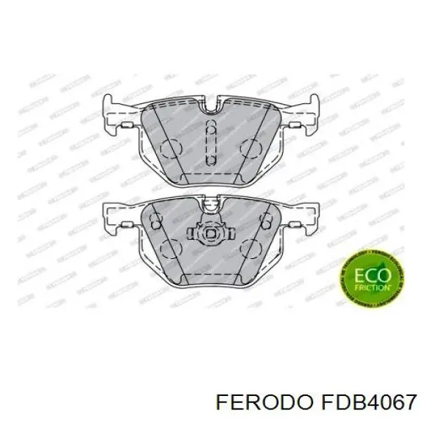 Pastillas de freno traseras FDB4067 Ferodo
