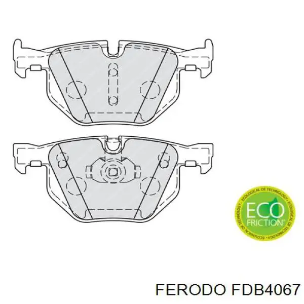 FDB4067 Ferodo колодки тормозные задние дисковые