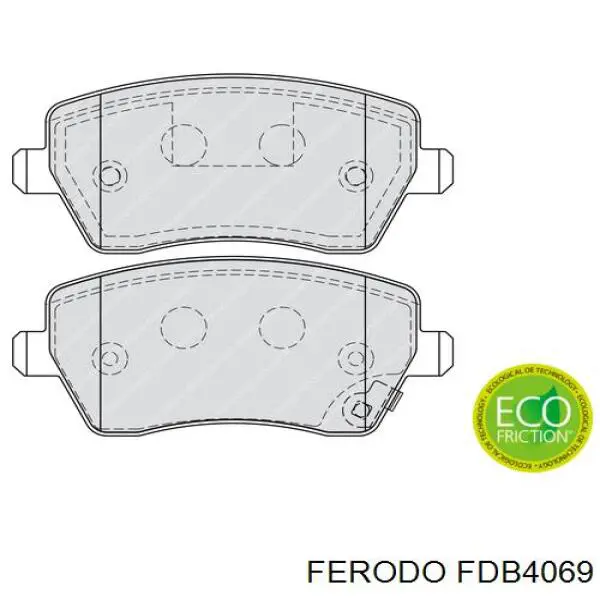 Купить FDB4069 Ferodo Колодки тормозные