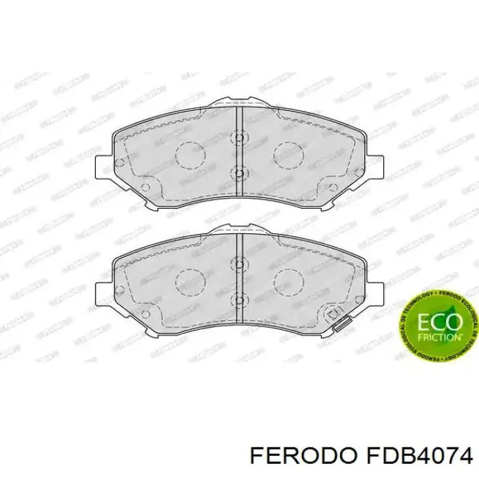 Pastillas de freno delanteras FDB4074 Ferodo