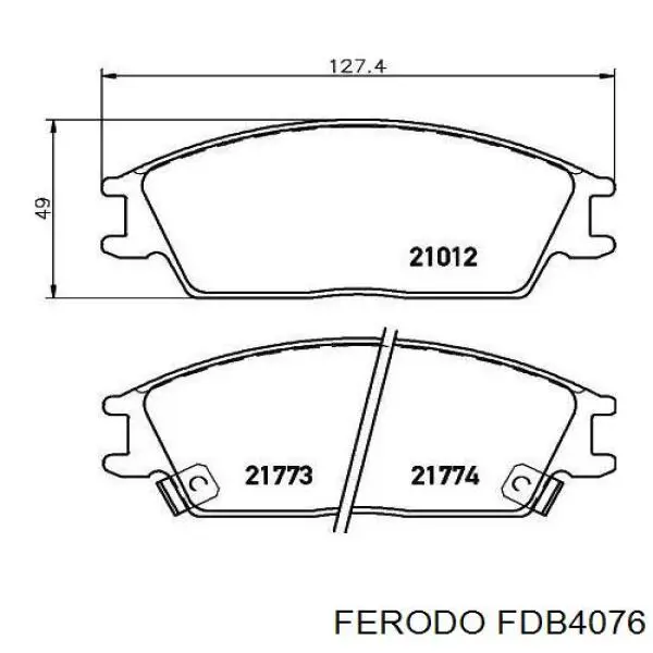 Тормозные колодки Ferodo FDB4076