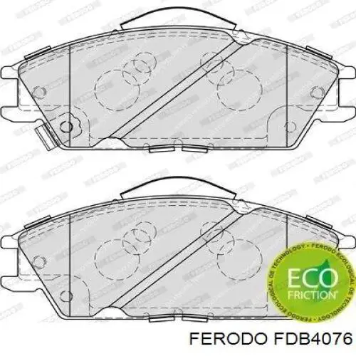 Передние тормозные колодки FDB4076 Ferodo