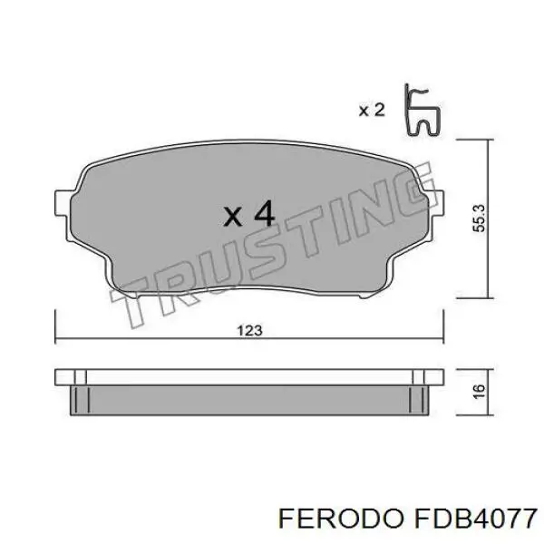 Колодки Ferodo FDB4077 цена, от 23.97 USD