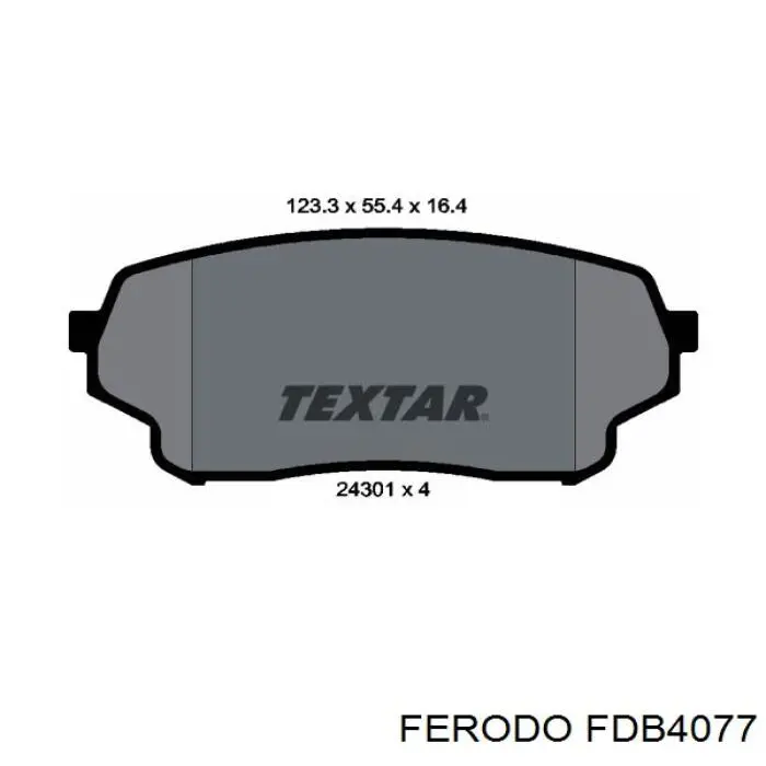 Передние тормозные колодки FDB4077 Ferodo