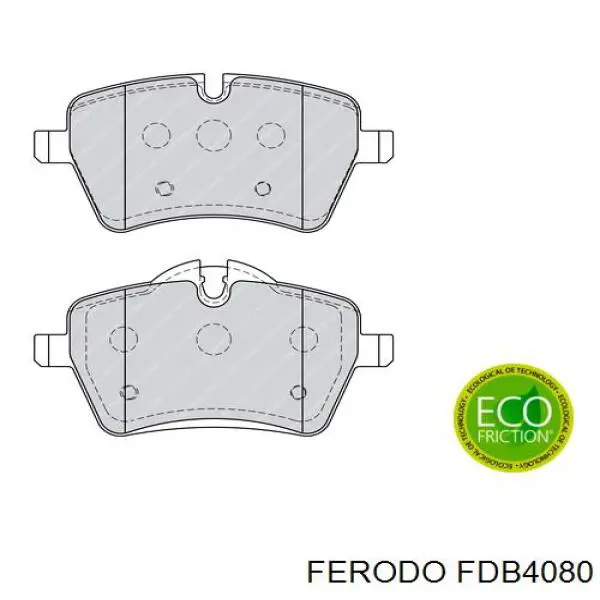 Купить FDB4080 Ferodo Колодки тормозные