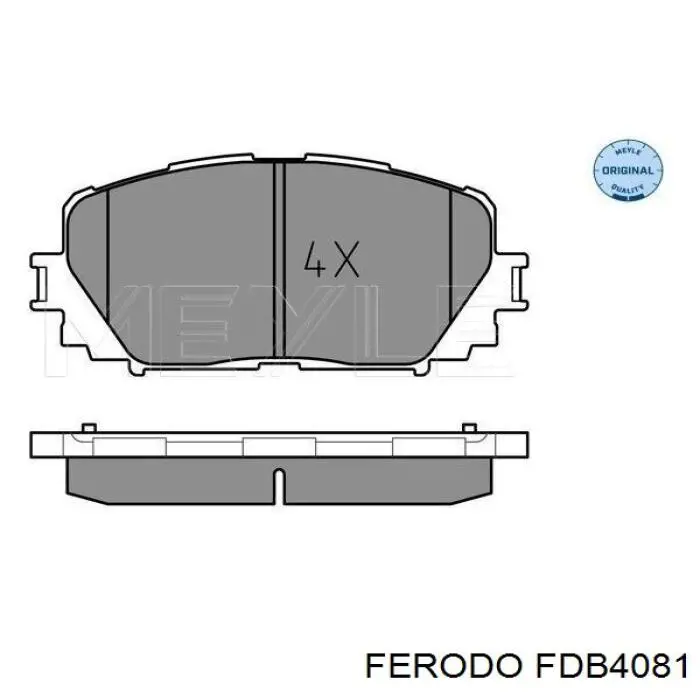 Купить FDB4081 Ferodo Колодки тормозные