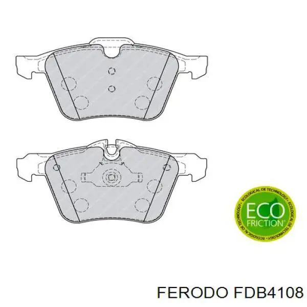 Колодки тормозные передние дисковые Ferodo FDB4108