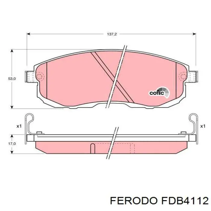 Pastillas de freno delanteras FDB4112 Ferodo