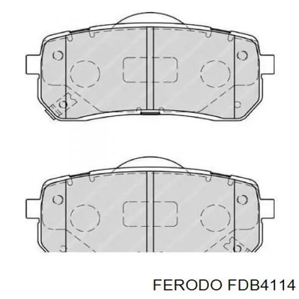 Задние тормозные колодки FDB4114 Ferodo