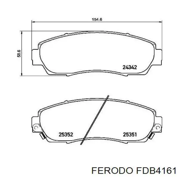 Передние тормозные колодки FDB4161 Ferodo