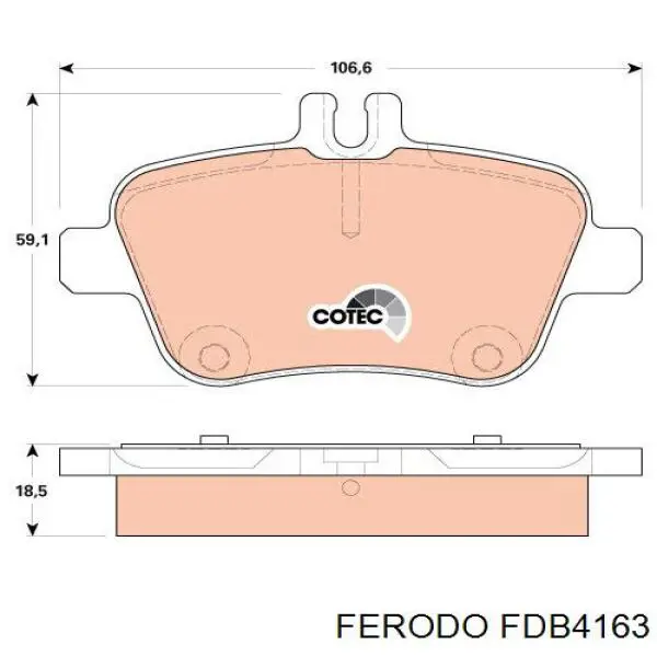 Колодки дисковые  Ferodo FDB4163 цена, от 35.44 USD