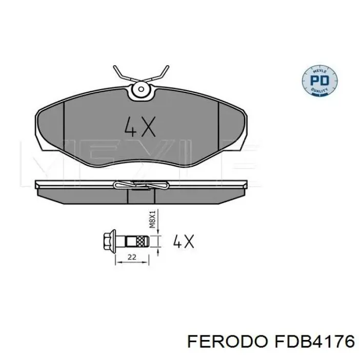 Передние тормозные колодки FDB4176 Ferodo