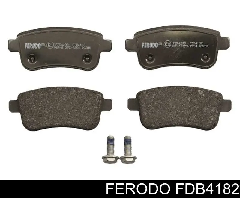 Колодки тормозные задние дисковые FERODO FDB4182