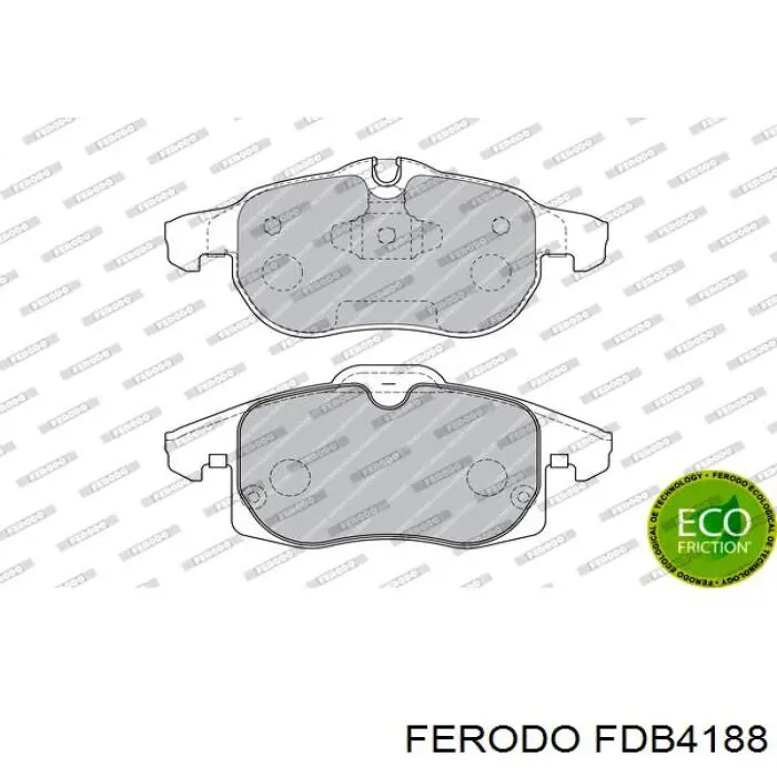 Pastillas de freno delanteras FDB4188 Ferodo