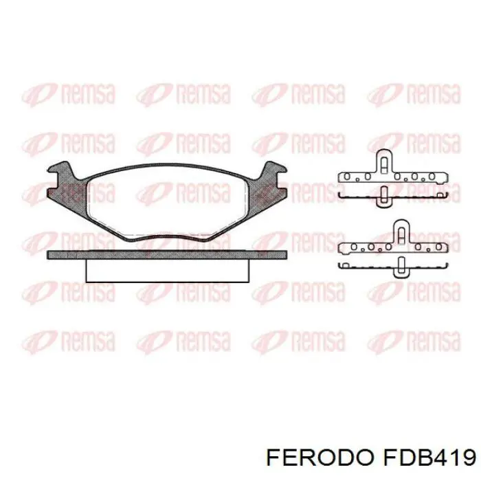 Передние тормозные колодки FDB419 Ferodo