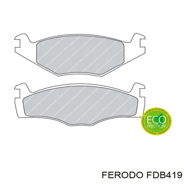 FDB419 Ferodo колодки тормозные передние дисковые
