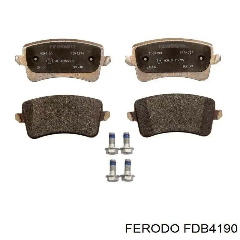 Задние тормозные колодки FDB4190 Ferodo