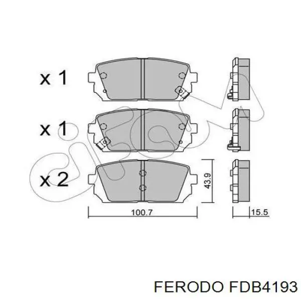 Купить FDB4193 Ferodo Колодки тормозные задние, дисковые