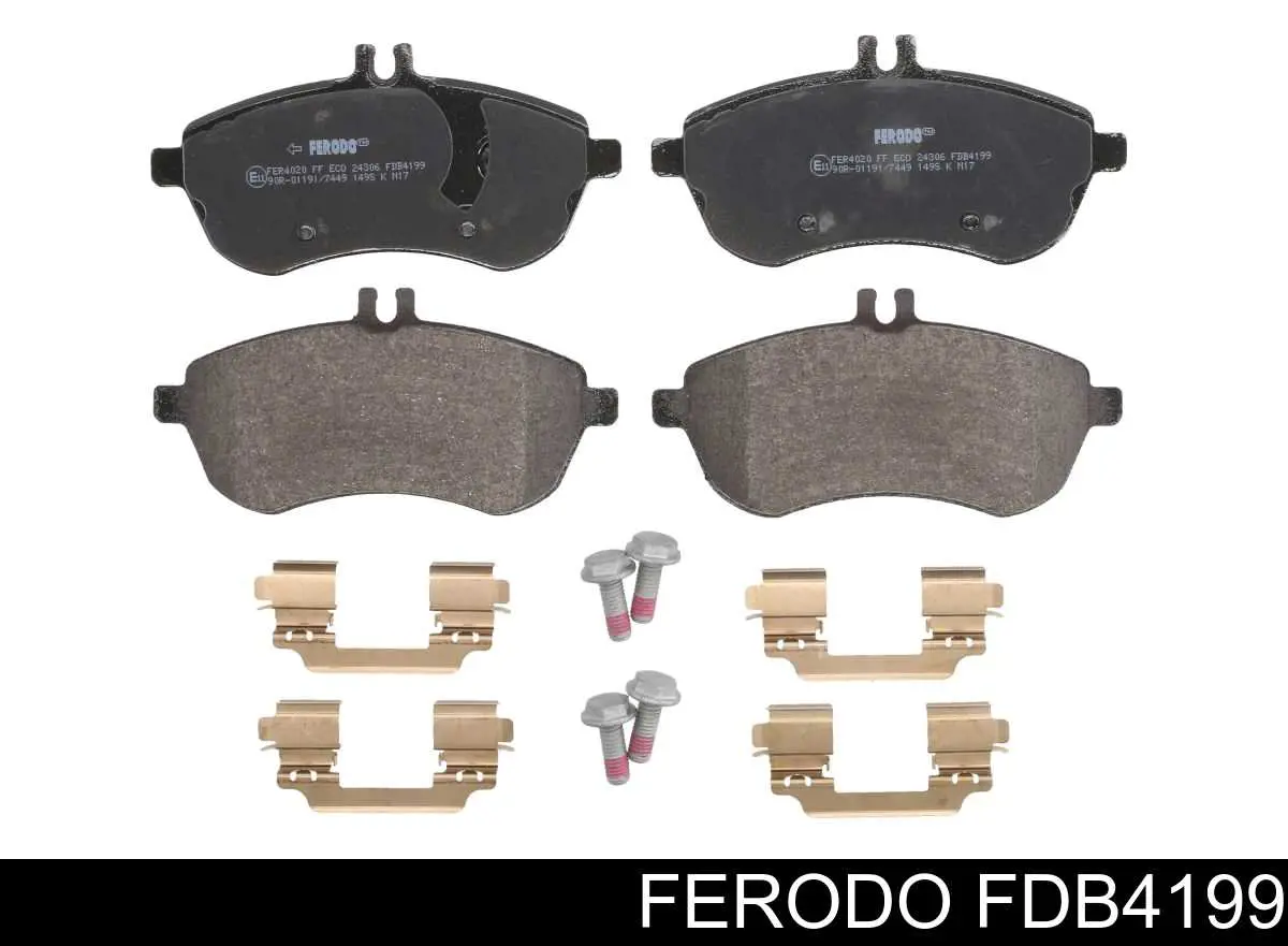 FDB4199 Ferodo колодки тормозные передние дисковые