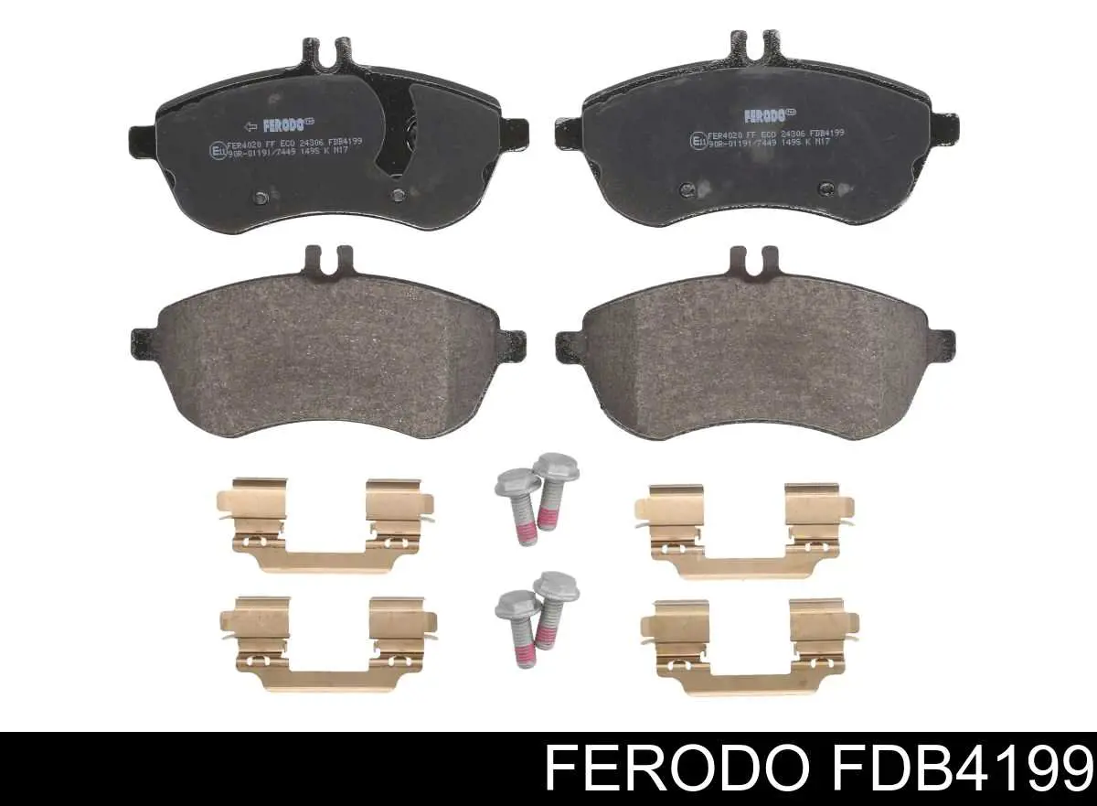 Передние тормозные колодки FDB4199 Ferodo